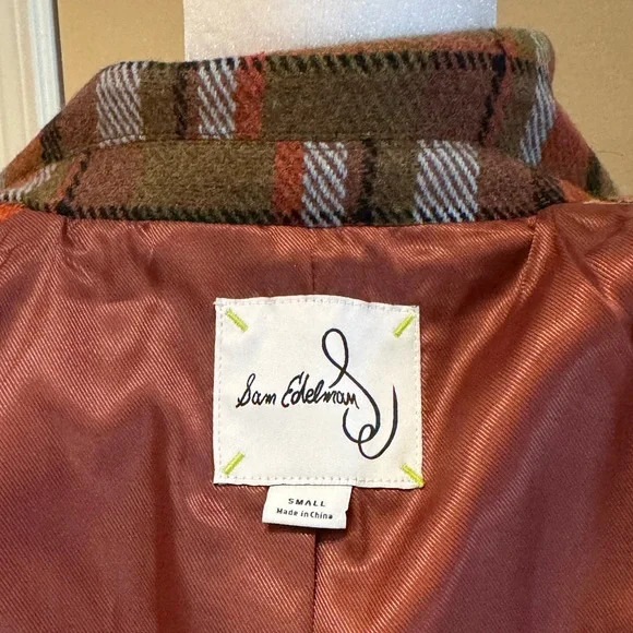 Sam Edelman Women's Imogen Mixed-Plaid Double-Breasted Blazer Small - Picture 11 of 14